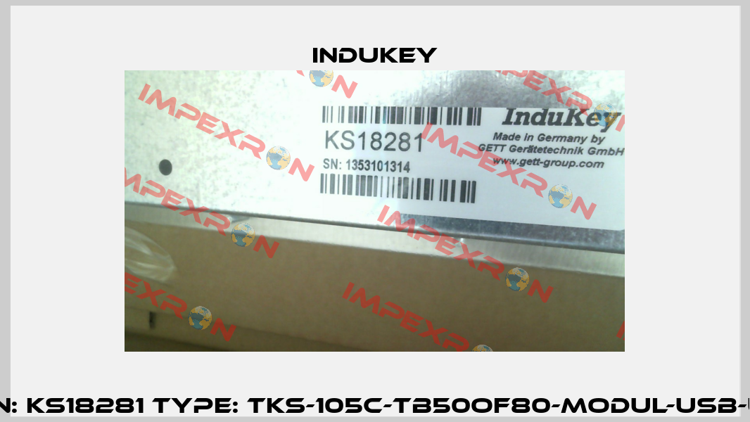 P/N: KS18281 Type: TKS-105c-TB50oF80-MODUL-USB-US InduKey